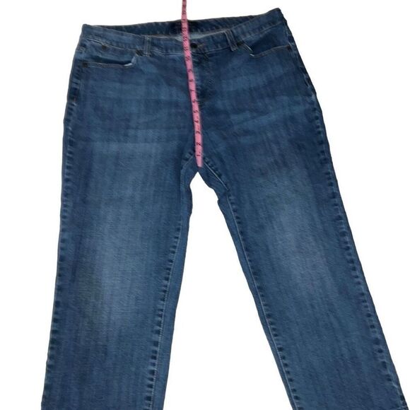 Talbots Simply Flattering 5-Pocket Skinny Denim Jeans Released Hem Sz 14 Curvy - Picture 6 of 8